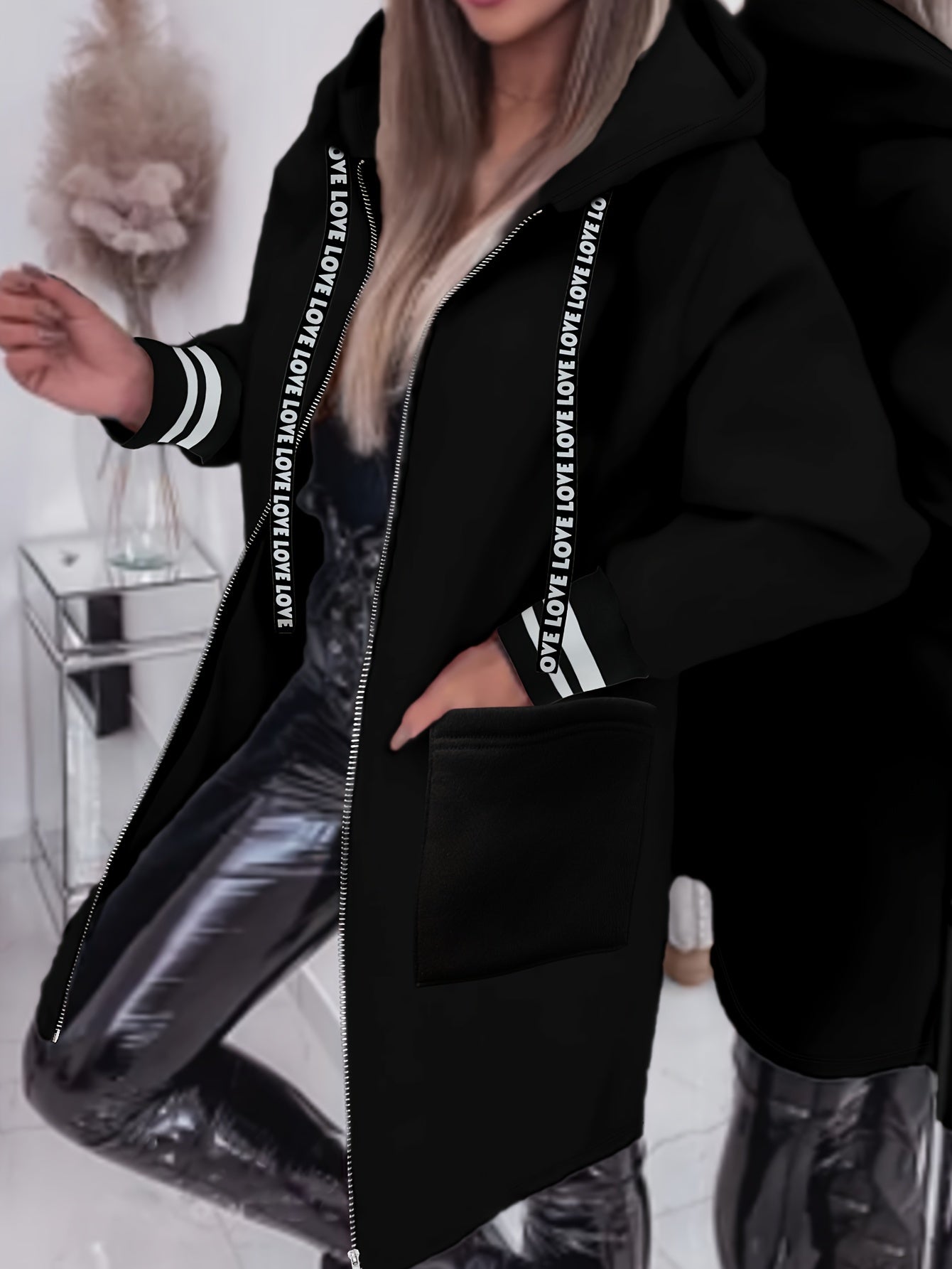 Nicola | Long Sleeve Hooded Zip Jacket
