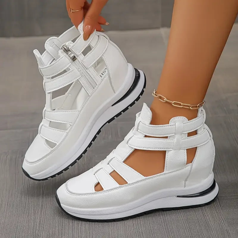 Souad - Wedge Sandal Trainers With Side Zip