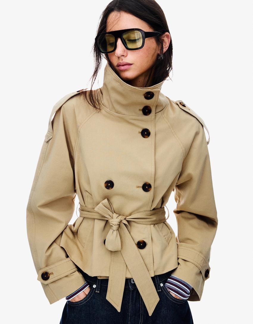 Feliciana | Short Trench Jacket with Belted Waist