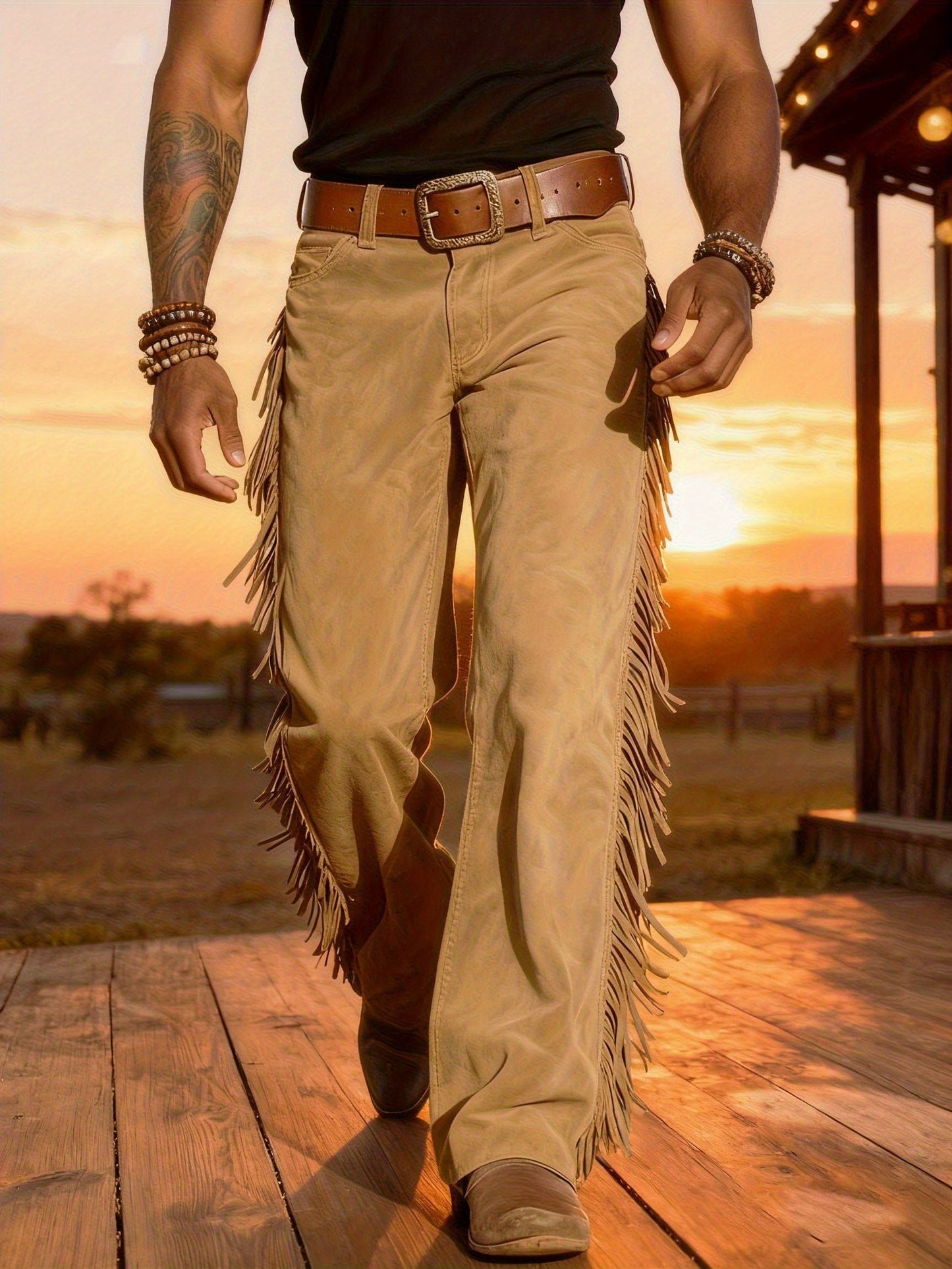 Altan - Western Fringe Straight Leg Trousers