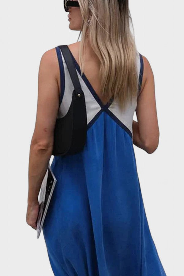 Vida | Sleeveless Colour Block Maxi Dress