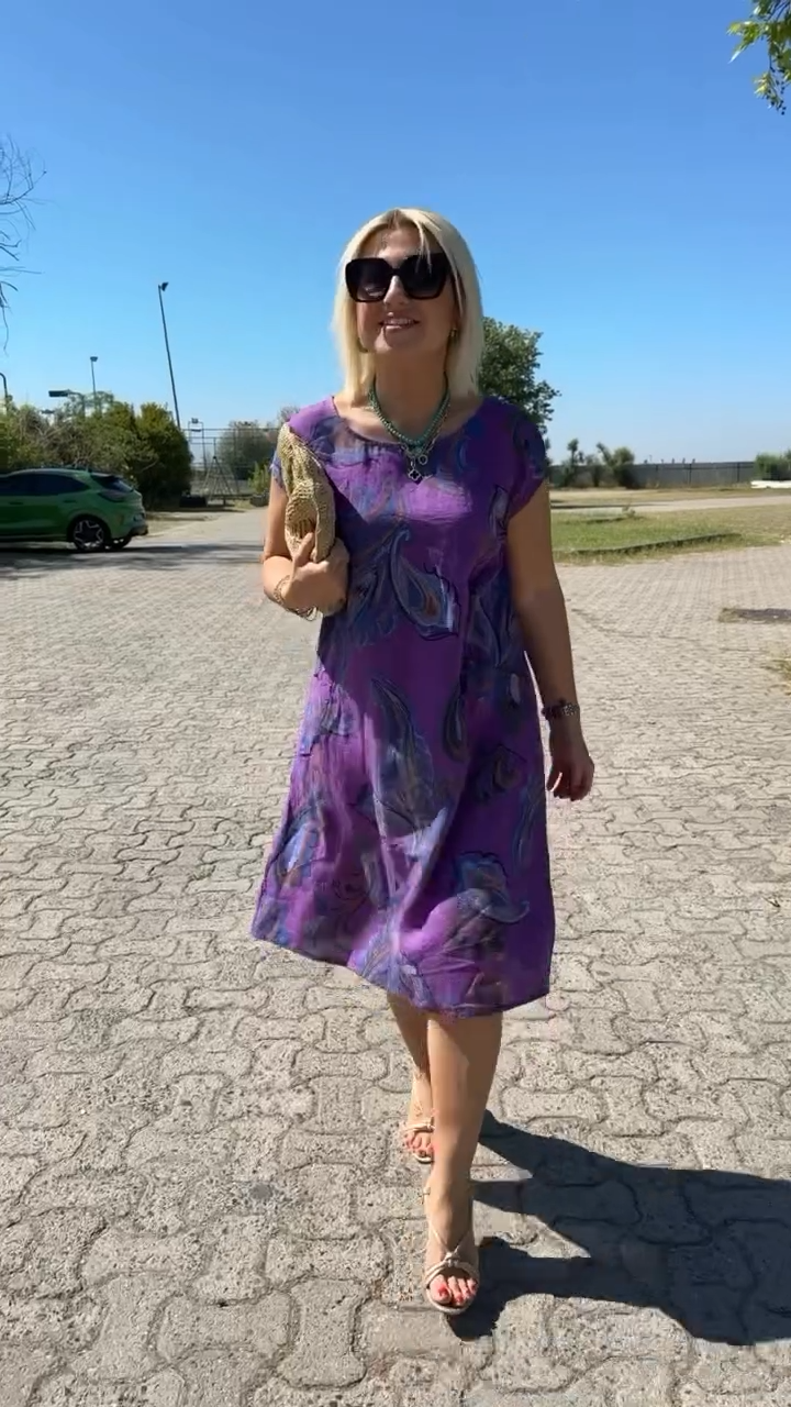 Hazal | Paisley Print Cap Sleeve Midi Dress