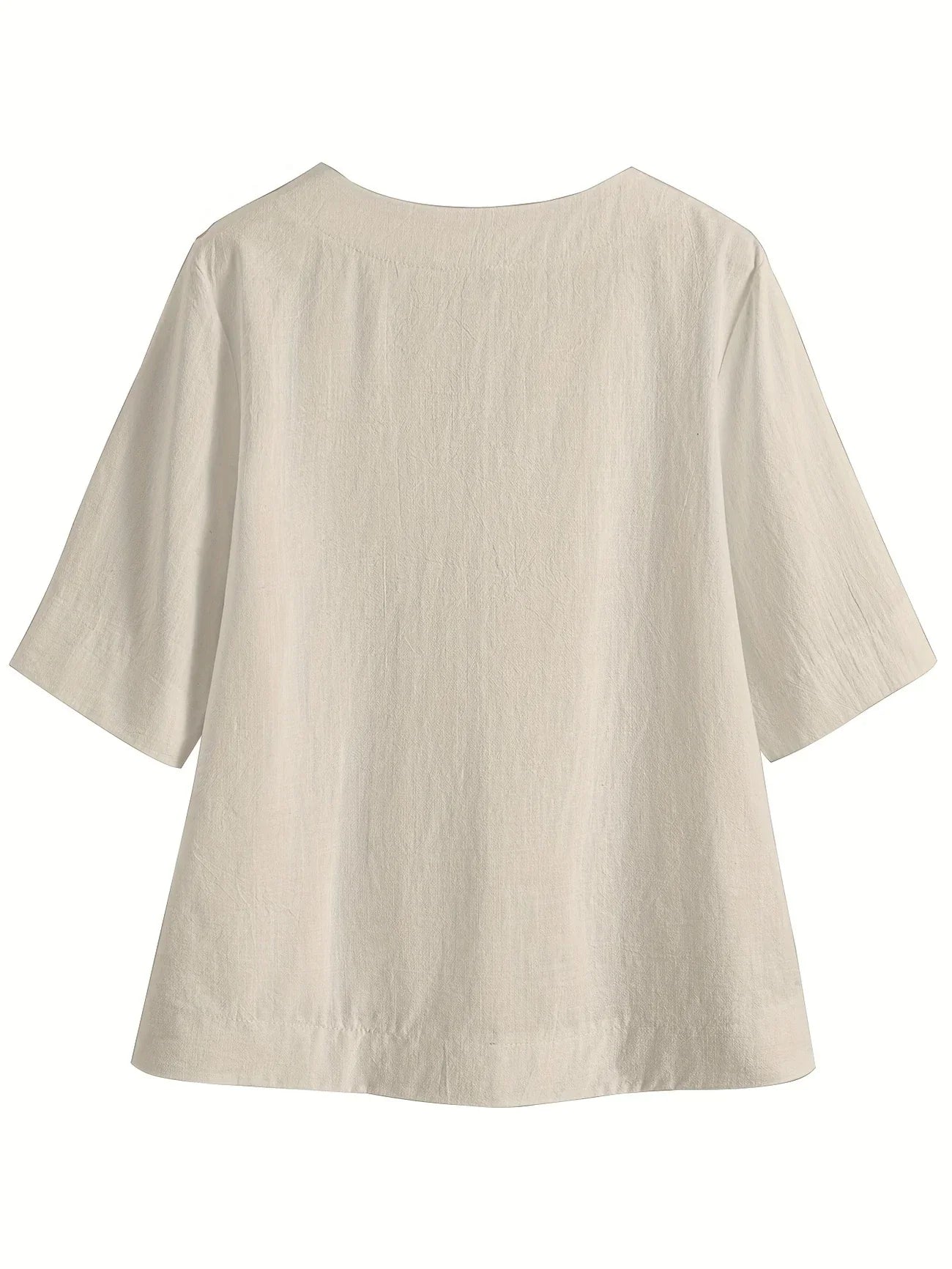 Mattea | V Neck Loose Short Sleeve Top