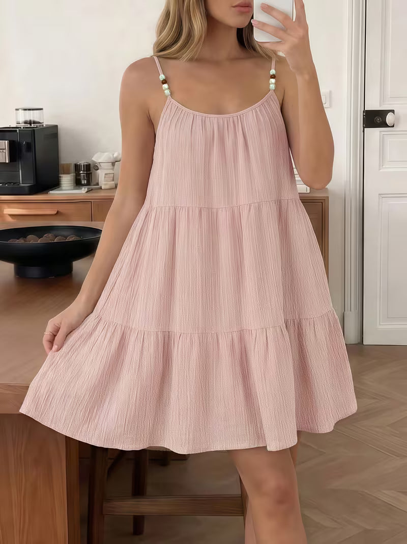 Masley | Loose Fit Spaghetti Strap Mini Dress