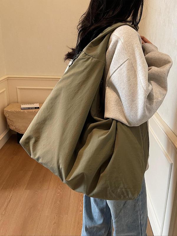 Marilla | Oversized Nylon Shoulder Hobo Bag