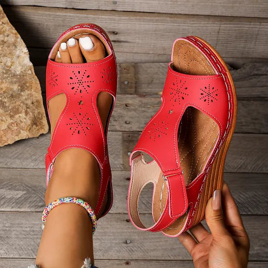 Setia | Wedge Sandals Cut Out Slingback Design