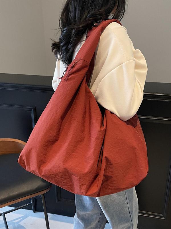 Marilla | Oversized Nylon Shoulder Hobo Bag