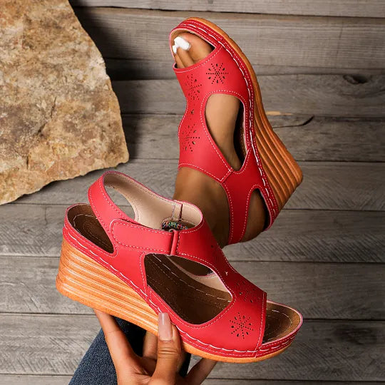 Setia | Wedge Sandals Cut Out Slingback Design