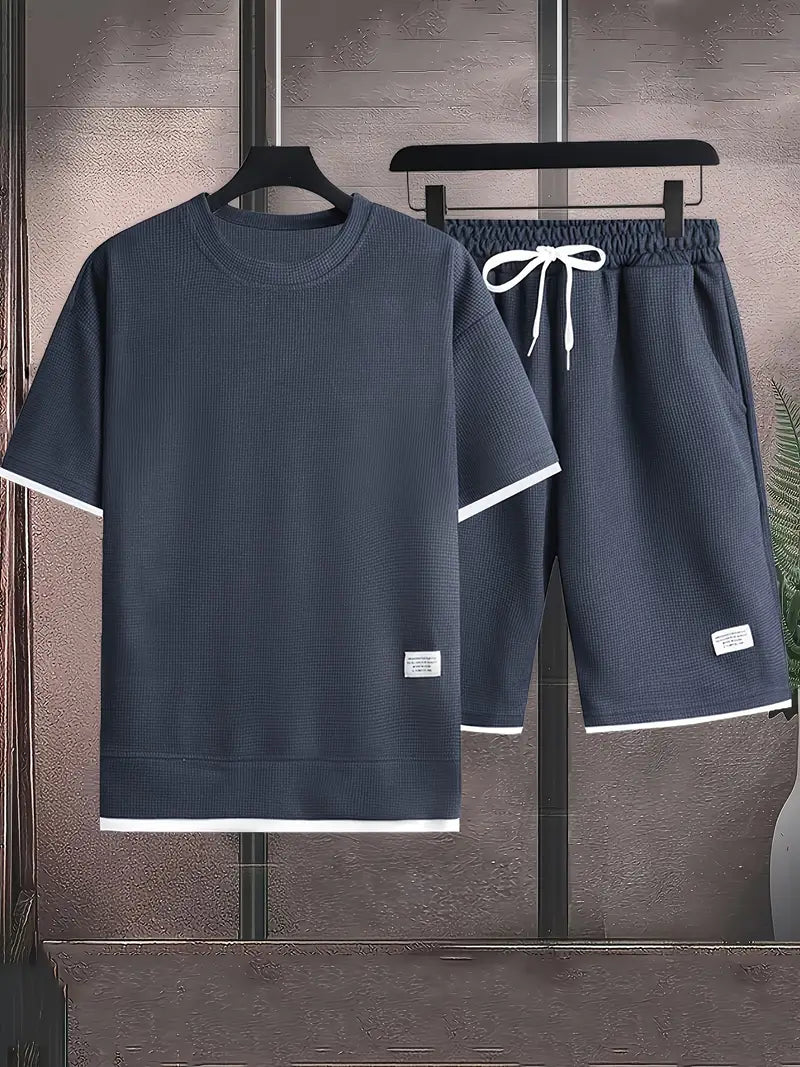 Freire | Waffle Knit T-Shirt Short Co-ord Set