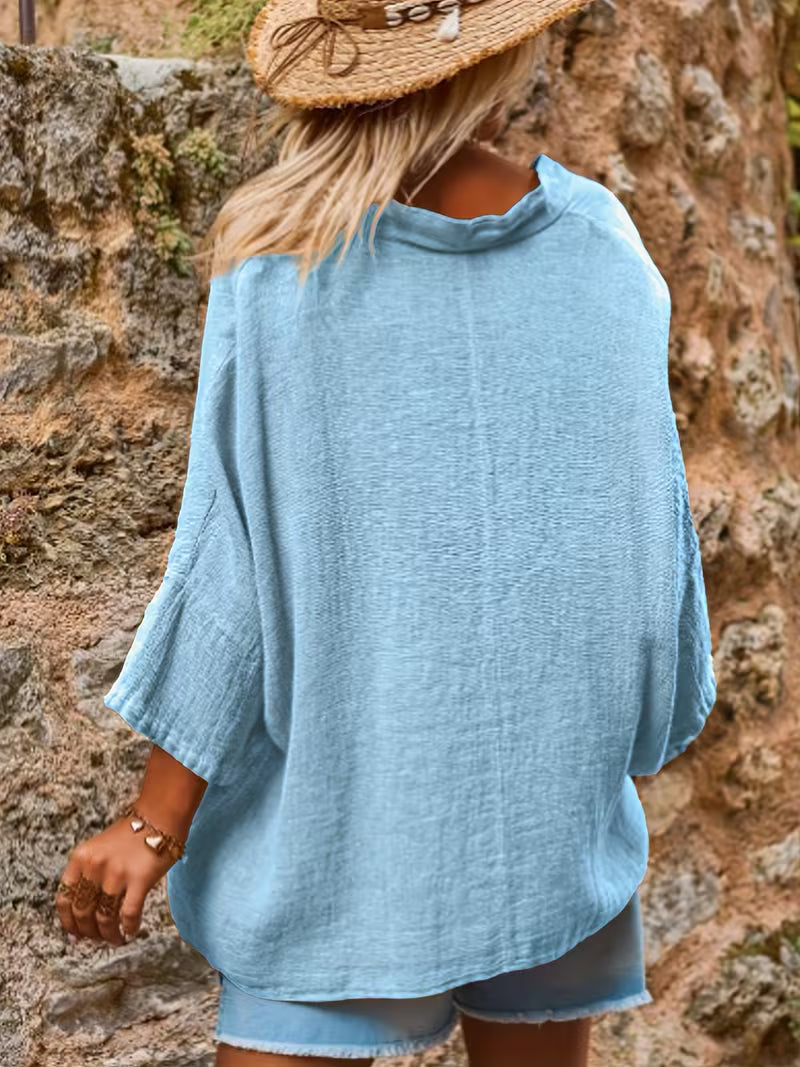 Sienna | V-neck Batwing Sleeve Top in Multiple Colours