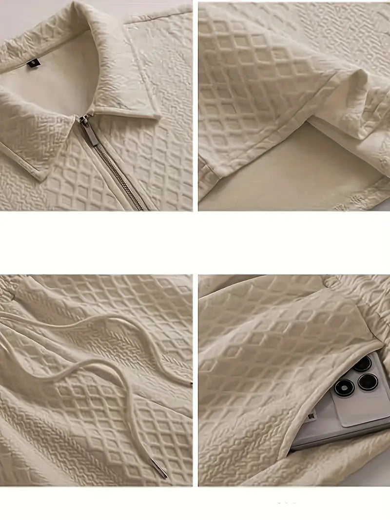 Francisco | Polo Shirt And Textured Shorts Set
