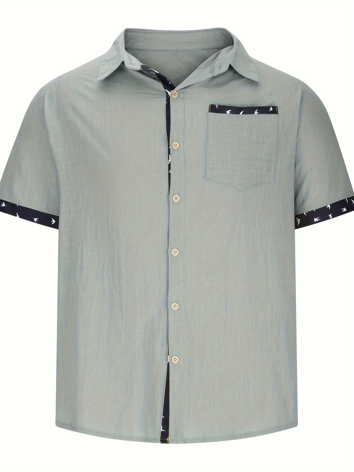 Julio - Short Sleeve Contrast Trim Button Shirt