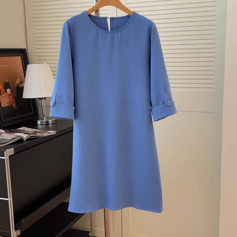 Kayana | Relaxed Midi Dress Three Quarter Sleeves