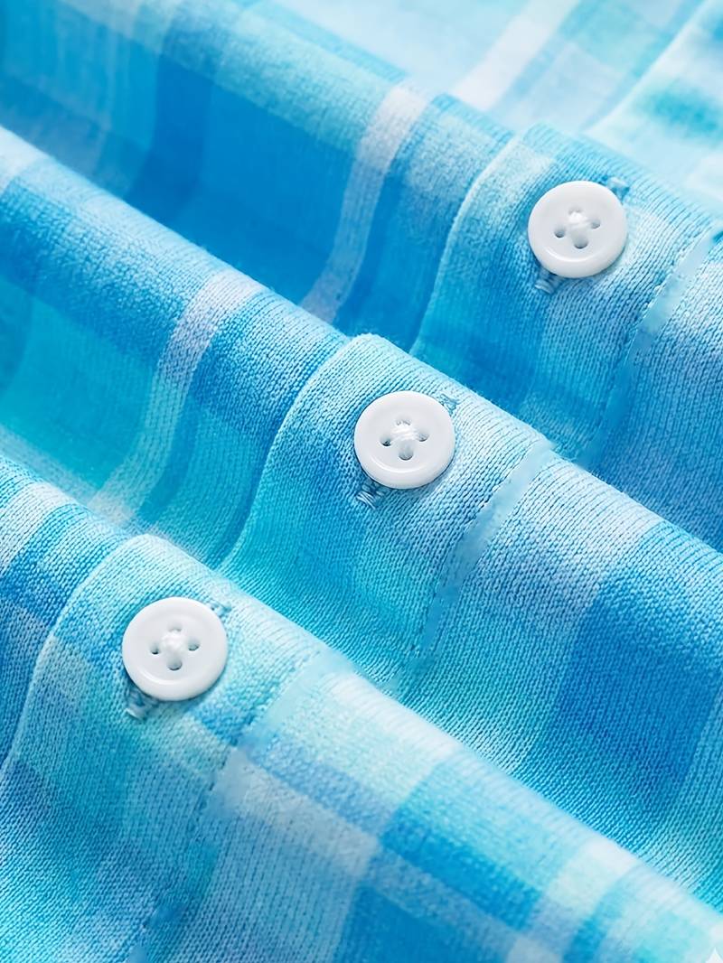 Endrita | Checked Short Sleeve Button Shirt