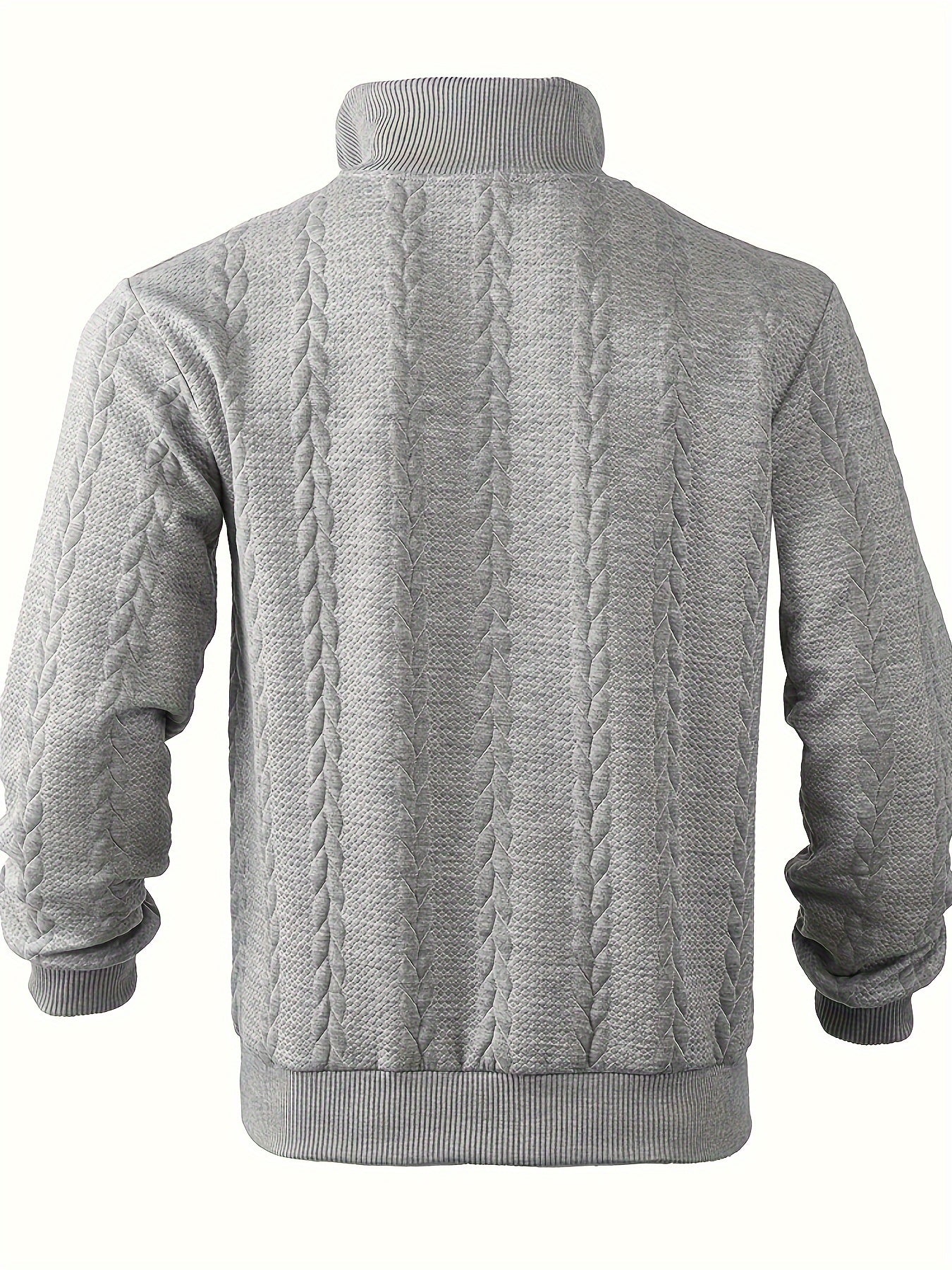 Caleb | Quarter Zip Cable Knit Sweatshirt