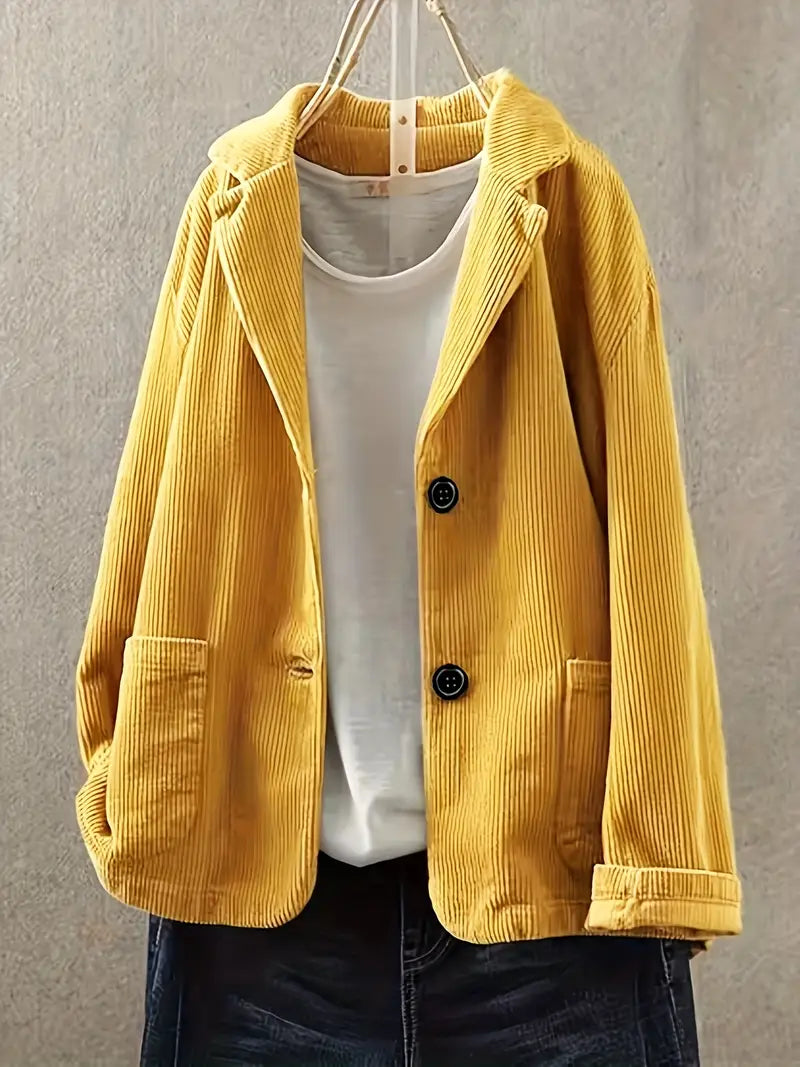 Nehara | Corduroy Oversized Blazer Jacket