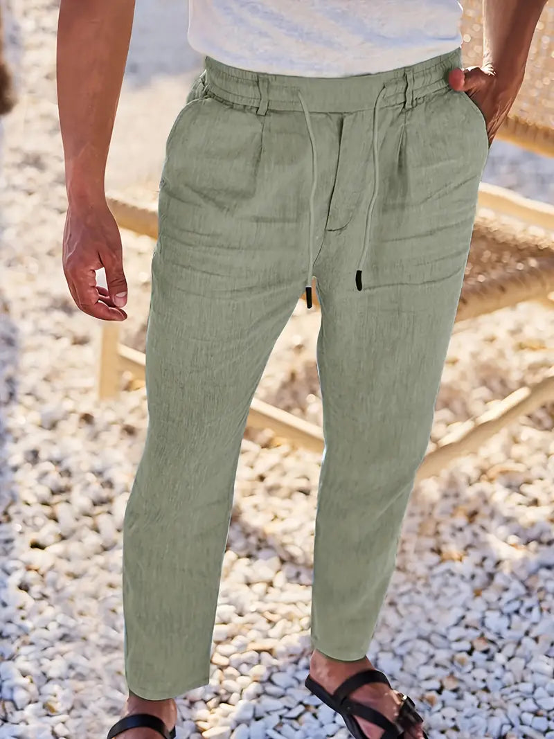 Nichols | Mens Linen Summer Trousers