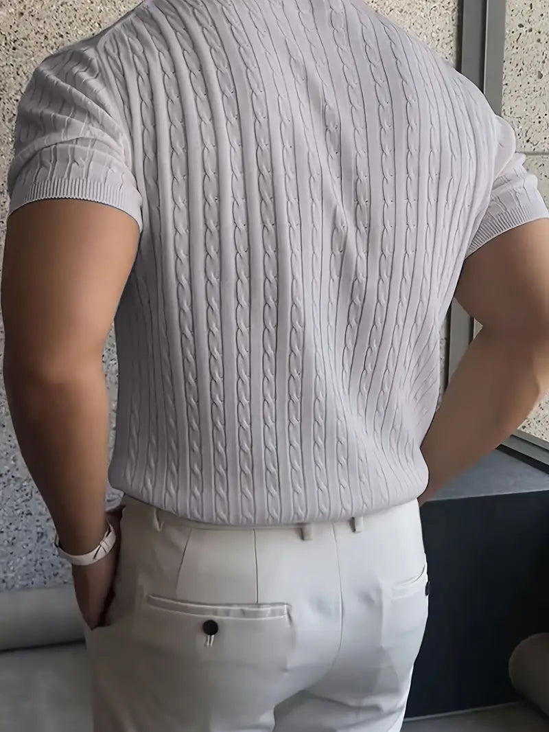 Kiril - Cable Knit Short Sleeve Jumper