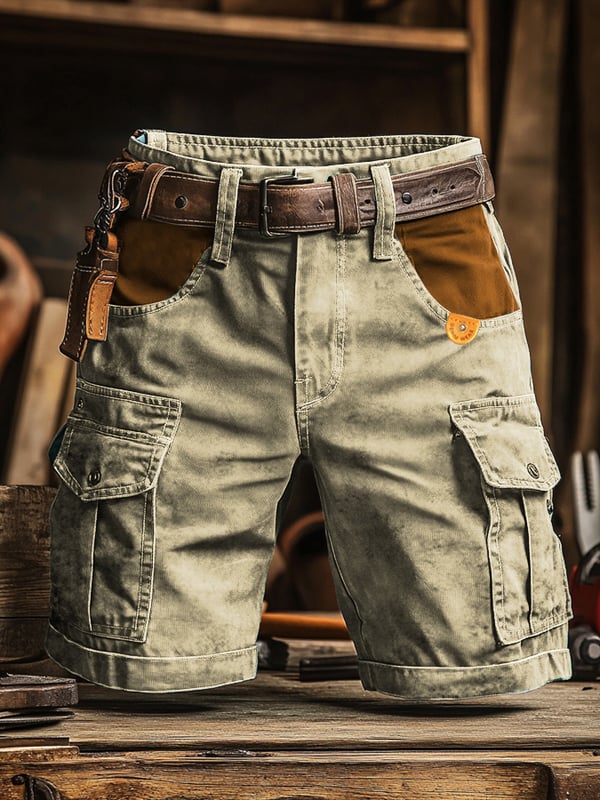 Caleb | Contrast Pocket Mens Cargo Shorts