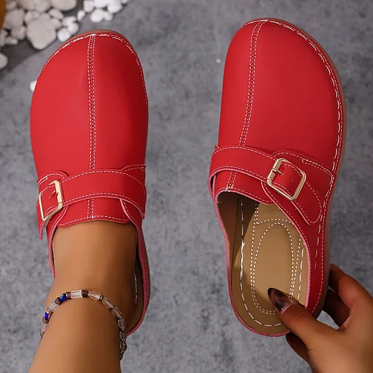 Latina - Buckle Strap Mule Shoes