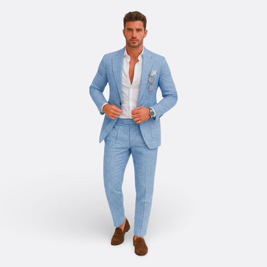 Jedson | Linen Blend Suit Set With Blazer