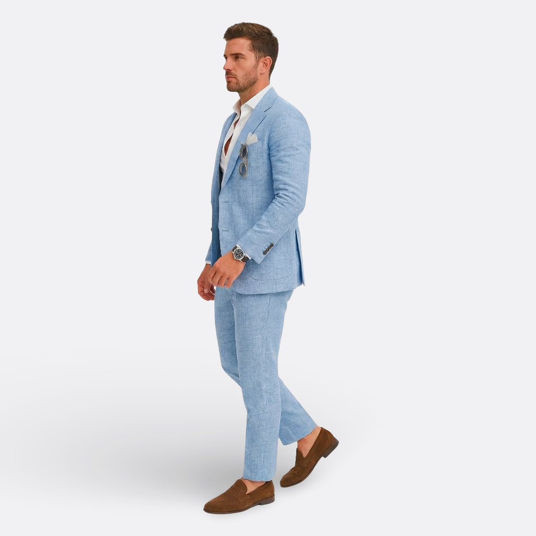 Jedson | Linen Blend Suit Set With Blazer