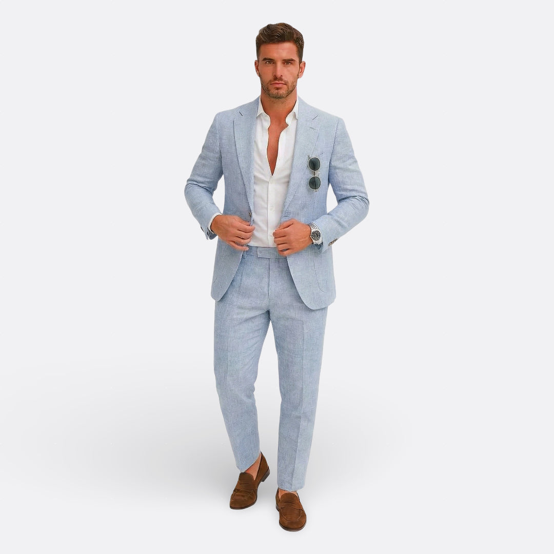 Jedson | Linen Blend Suit Set With Blazer