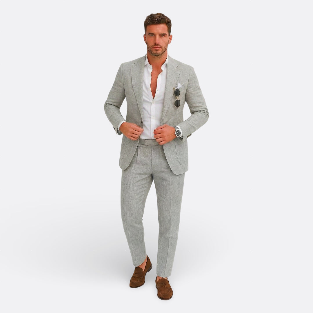 Jedson | Linen Blend Suit Set With Blazer