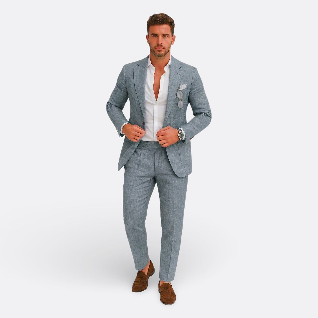 Jedson | Linen Blend Suit Set With Blazer
