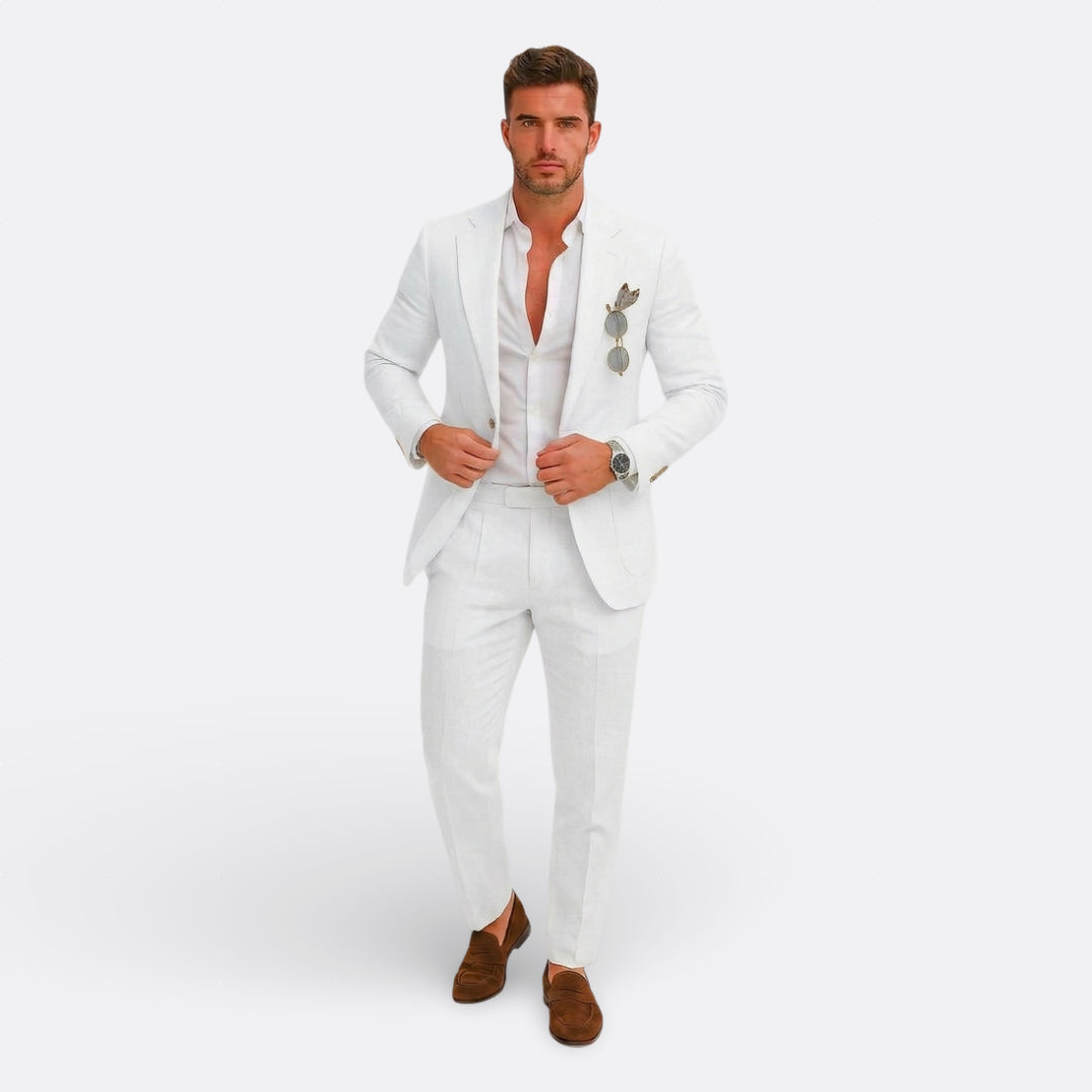 Jedson | Linen Blend Suit Set With Blazer