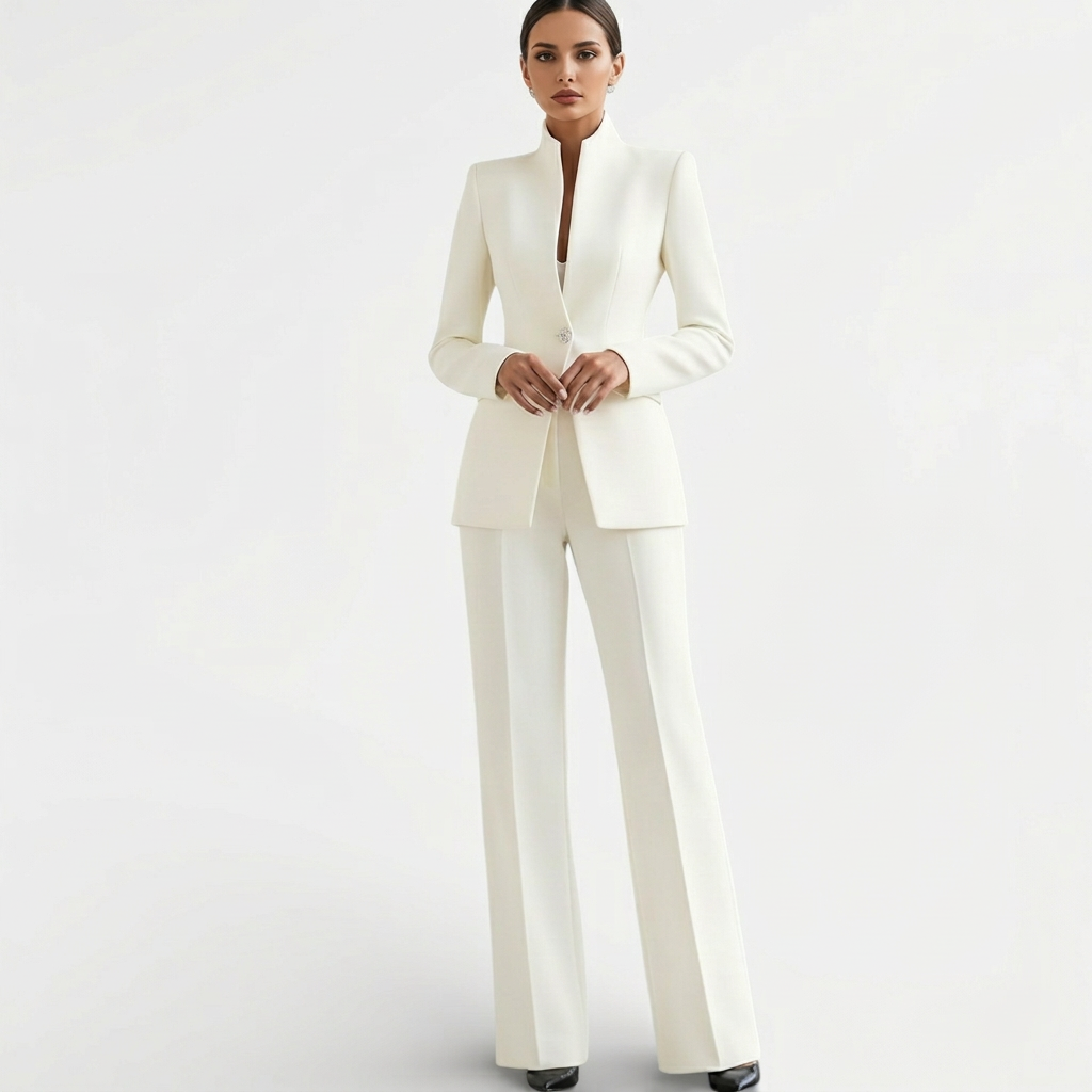 Jennifer | Tailored Jacket and Flared Trousers Set