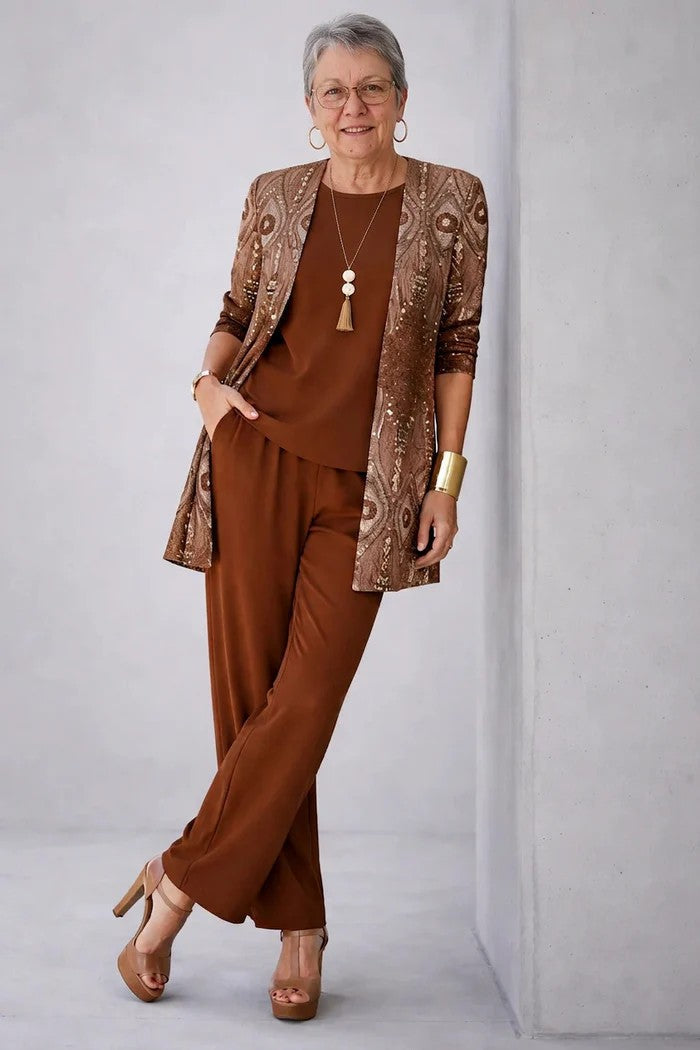 Giota | Floral Three Piece Trouser Set