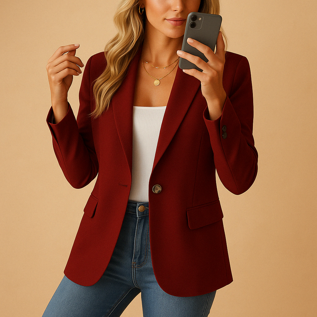 Lizzie | Blazer with Notched Lapels and Fitted Waist