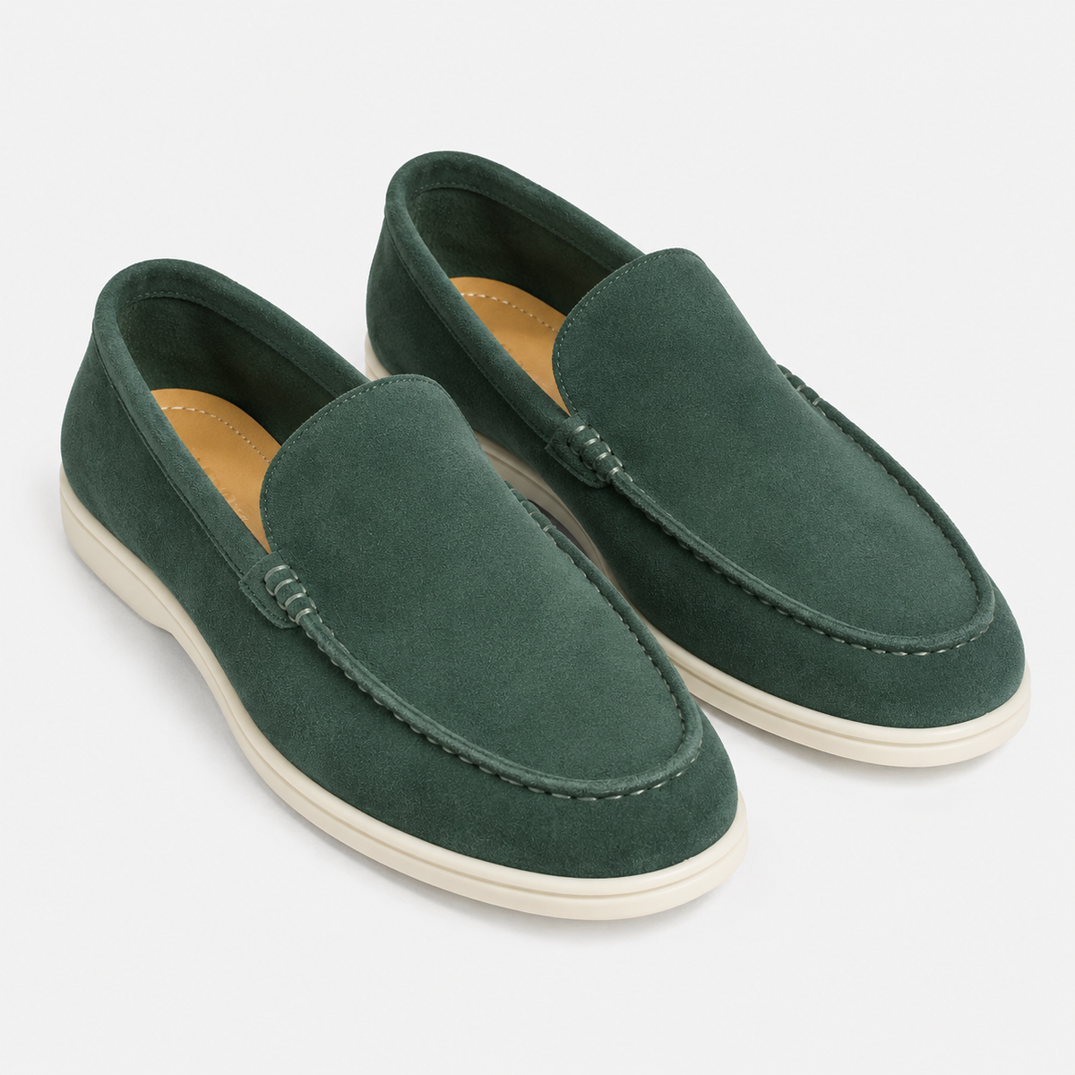 Santos | Loafers with Suede Appearance and Contrast Soles