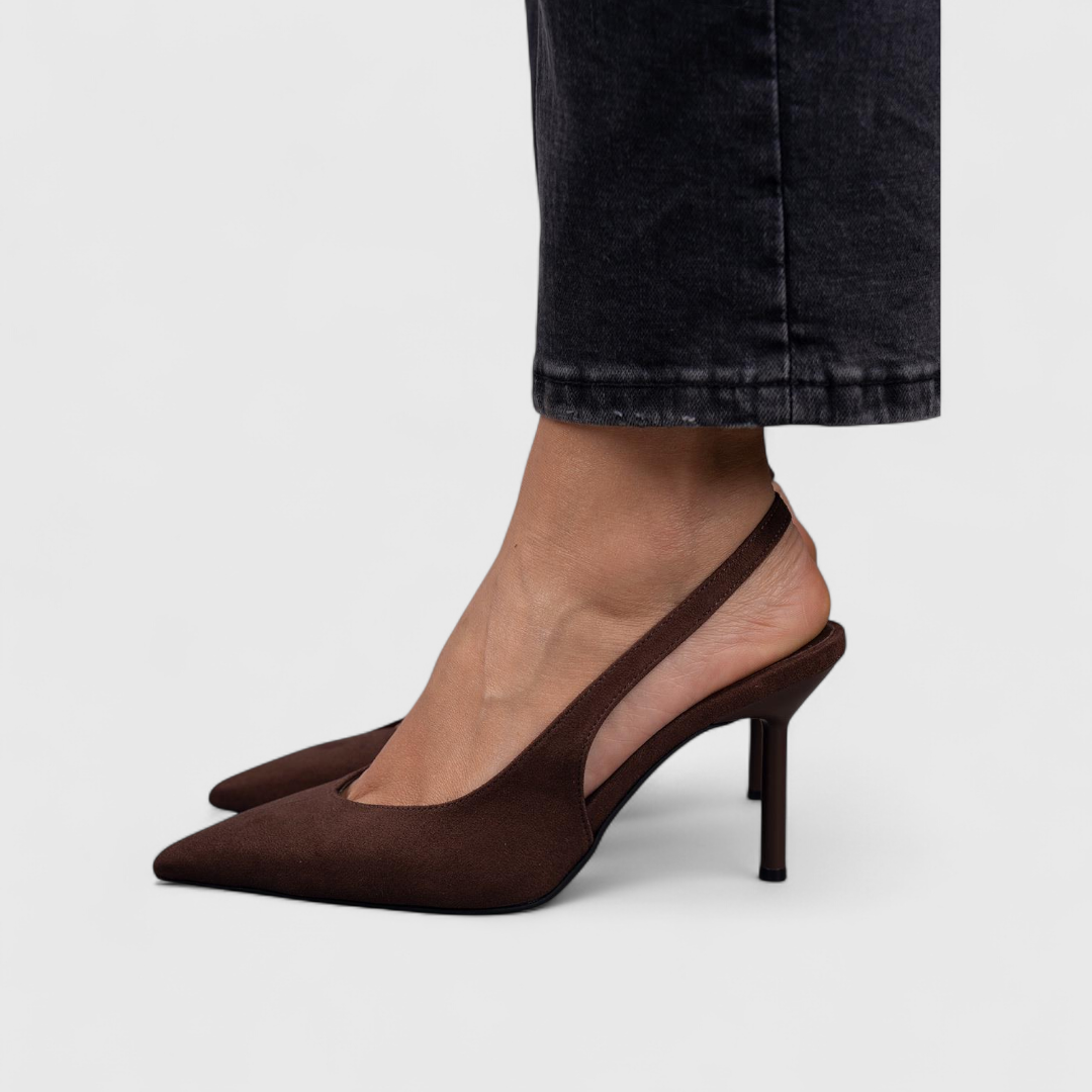 Aniya - Pointed Toe Slingback Stiletto Heels