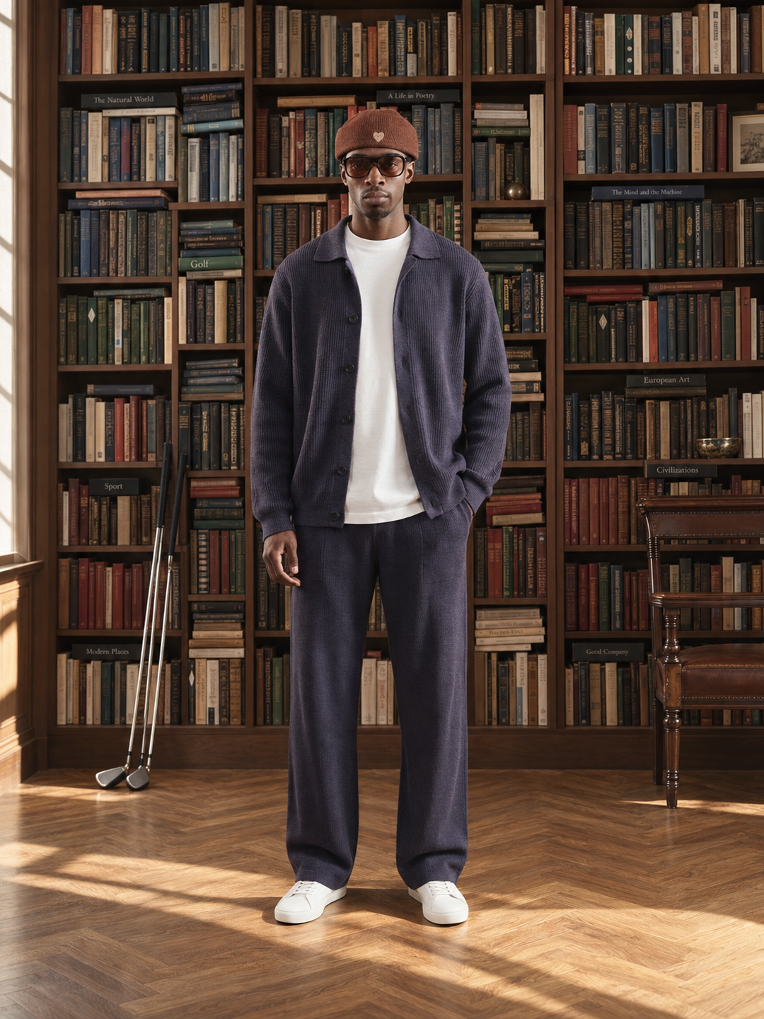 Andrej | Knit Cardigan and Matching Trousers Set