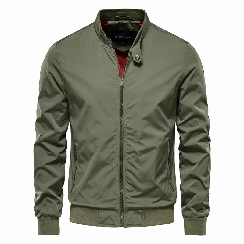 Behrend | Bomber Jacket with Stand Collar and Zip