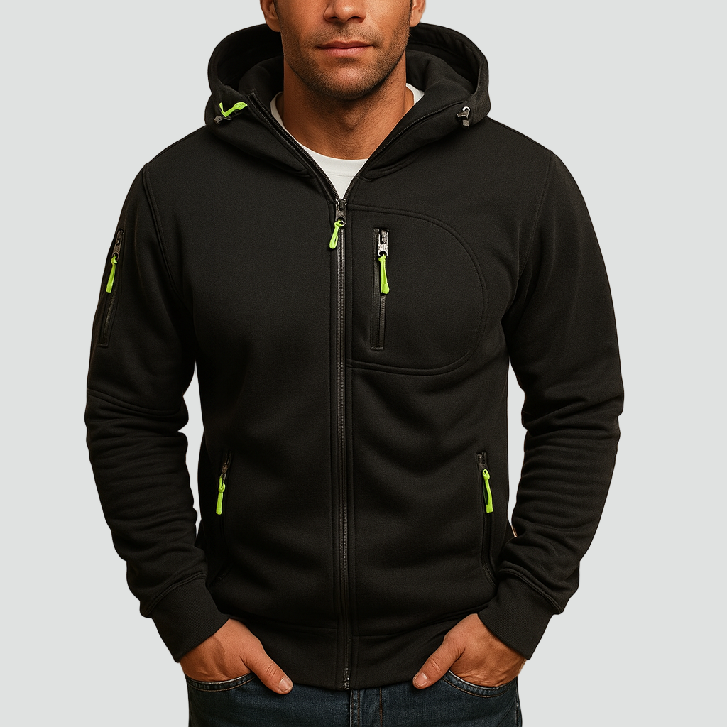 Alex | Hooded Zip-Up Hoodie with Pockets