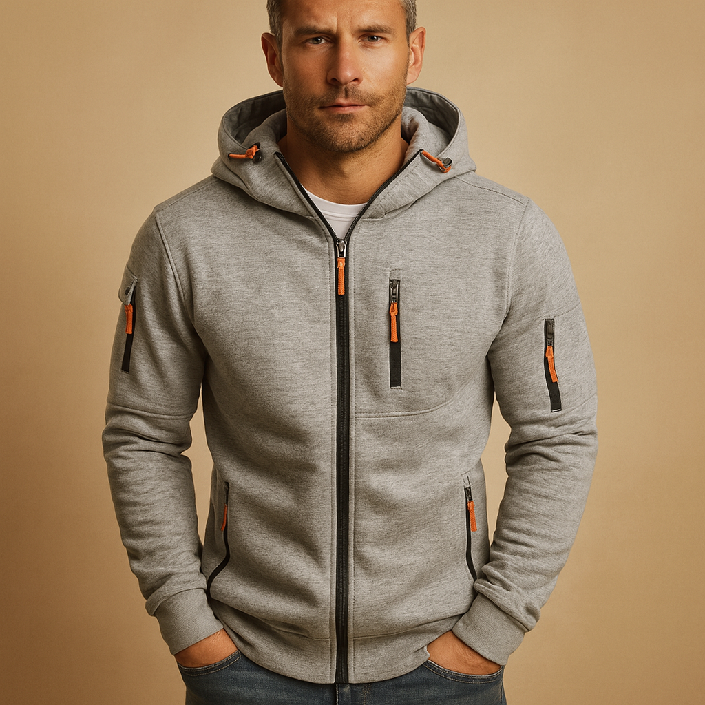 Alex | Hooded Zip-Up Hoodie with Pockets