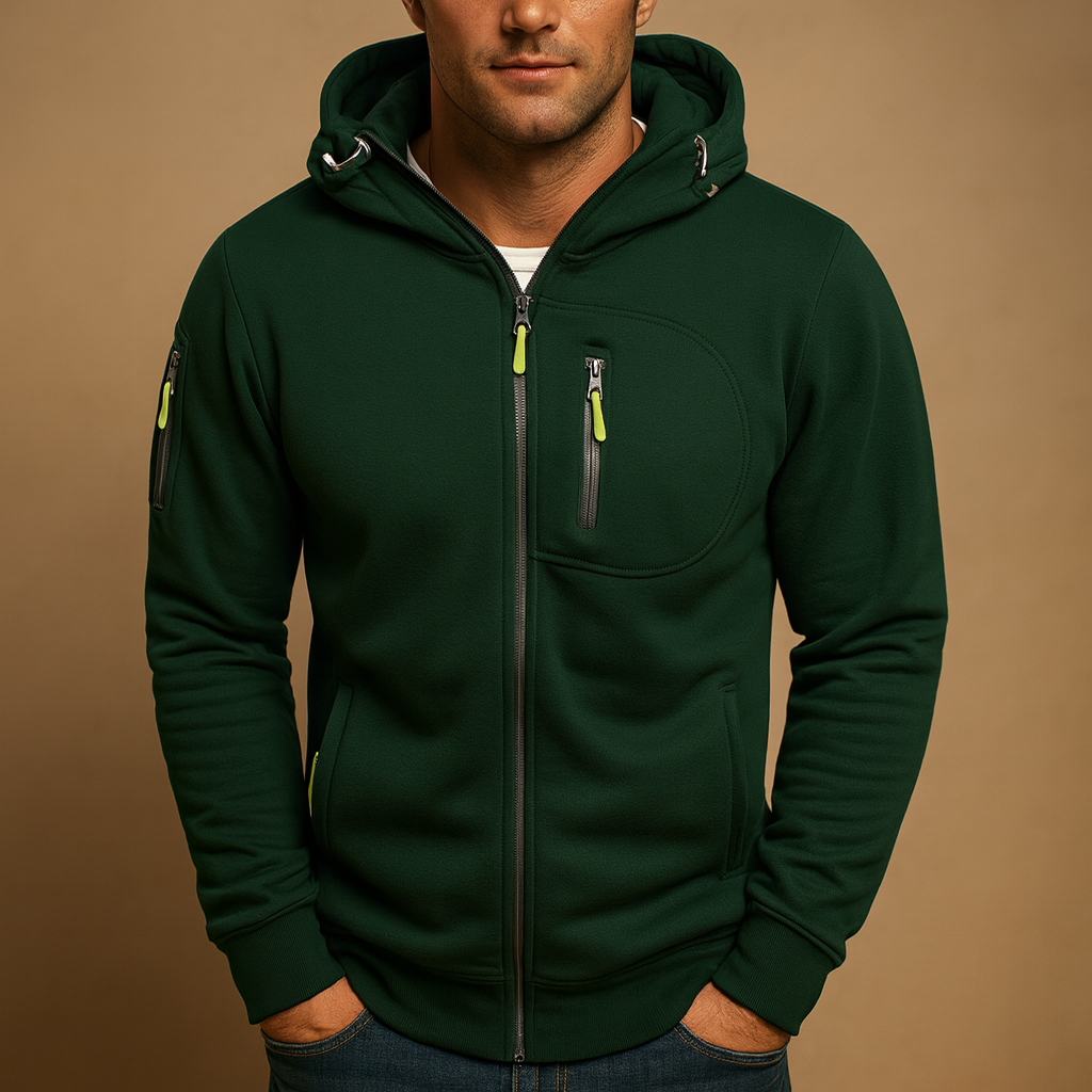Alex | Hooded Zip-Up Hoodie with Pockets