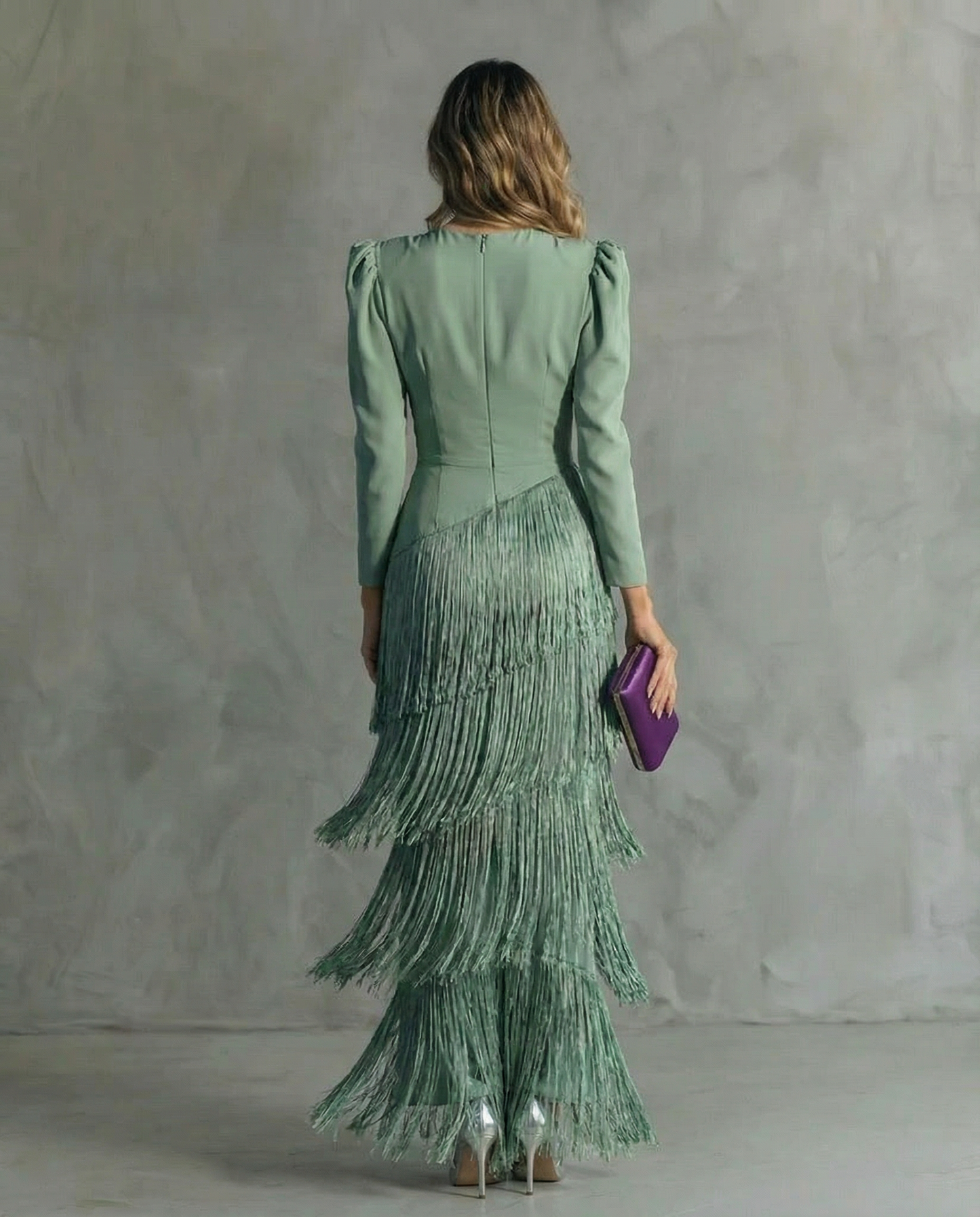 Nipuni  | Fringe Tassel V Neck Maxi Dress