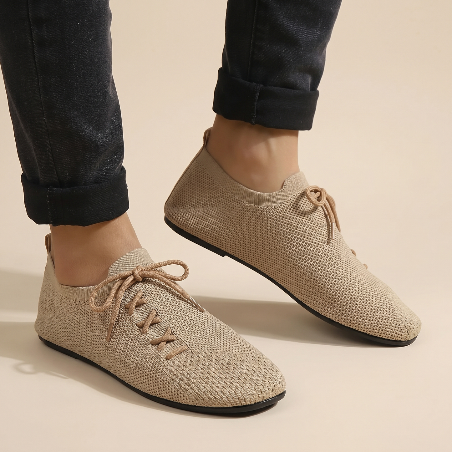 Denilson | Knitted Lace Up Casual Loafers