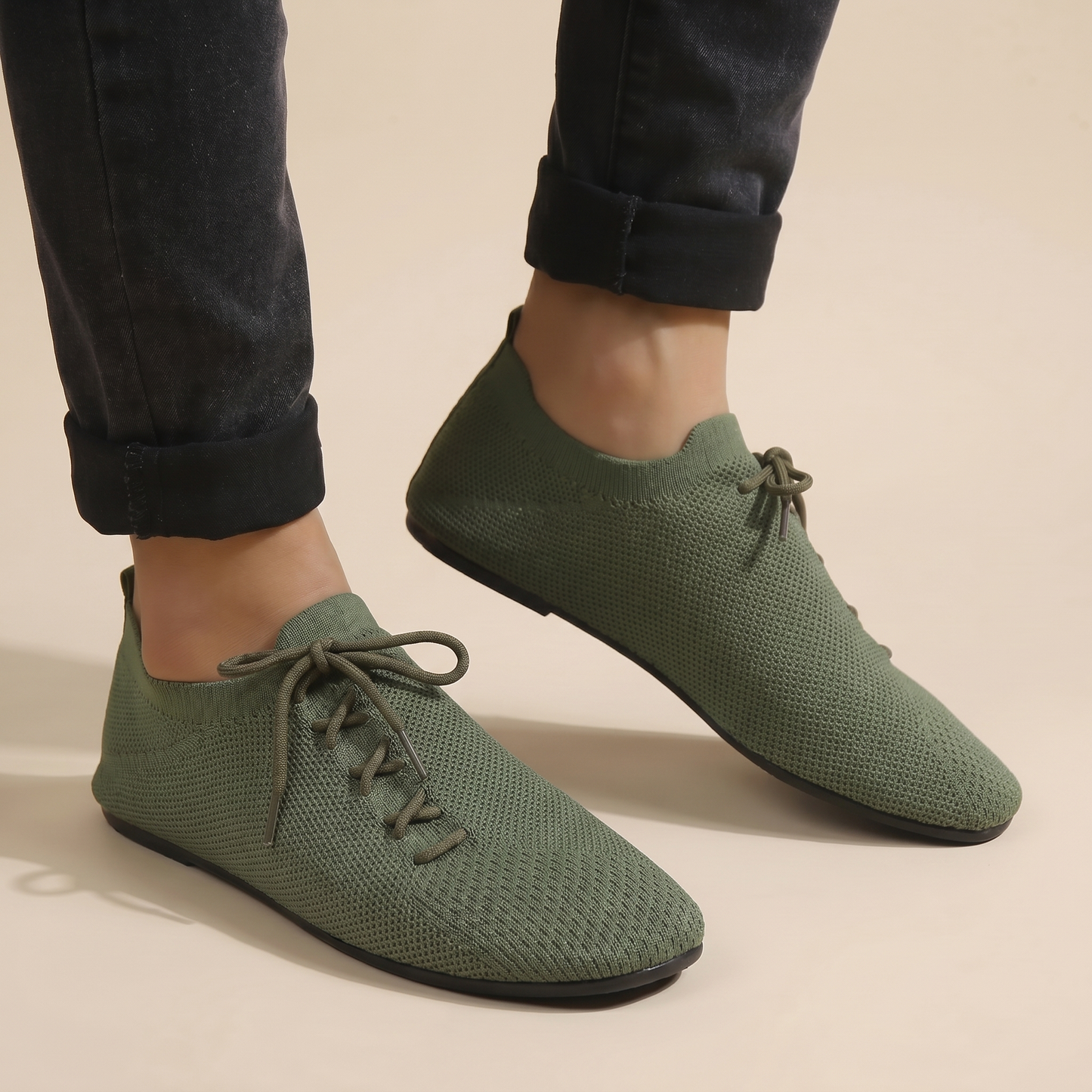 Denilson | Knitted Lace Up Casual Loafers