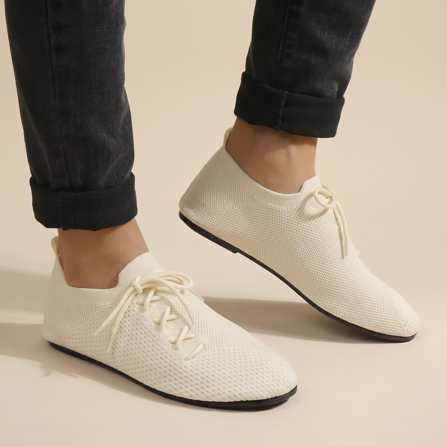 Denilson | Knitted Lace Up Casual Loafers