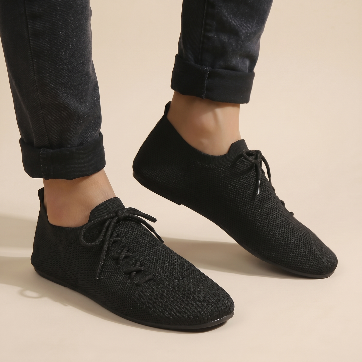 Denilson | Knitted Lace Up Casual Loafers