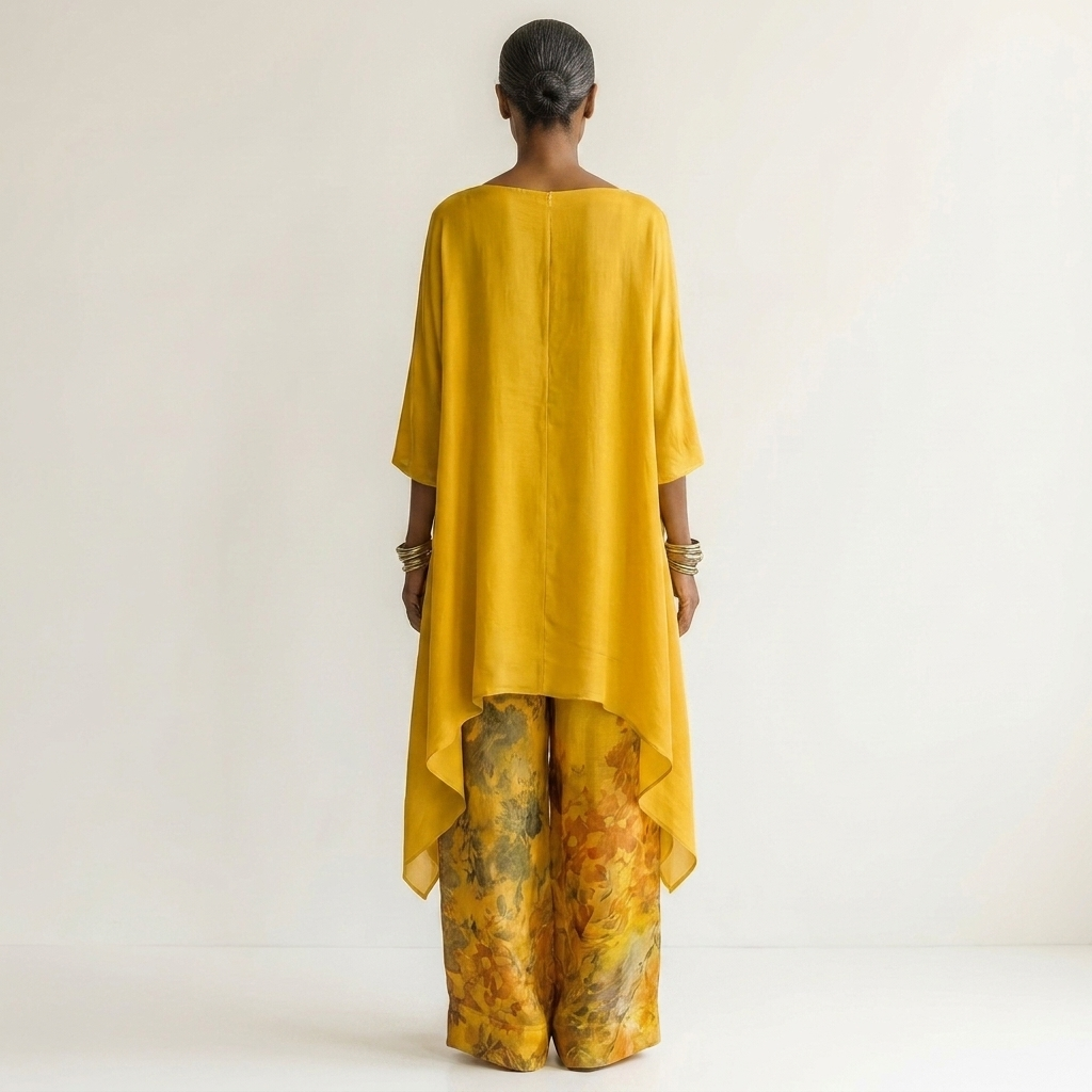 Ainan - Two Piece Asymmetric Tunic Trouser Set