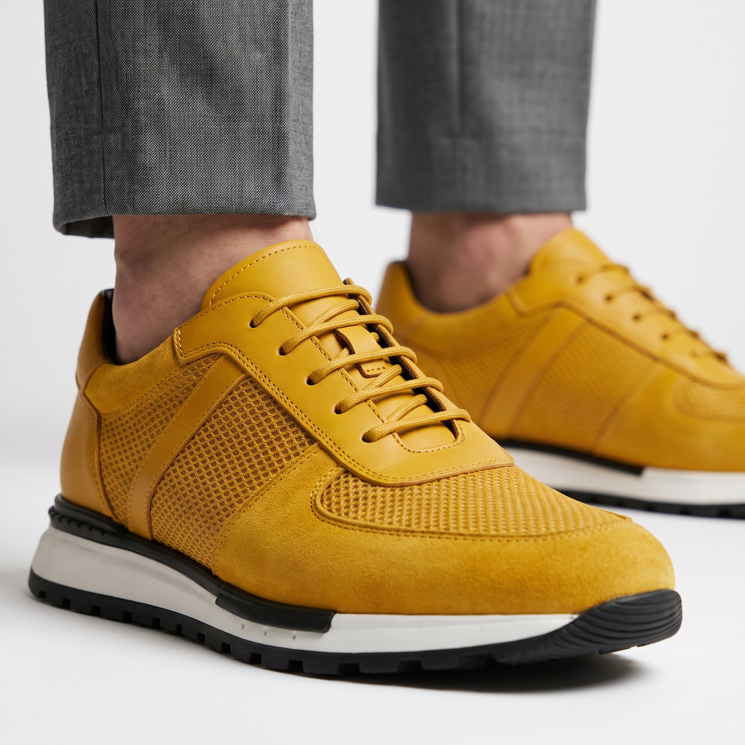 Hegseth | Sneakers with Lace Up Textured Panels