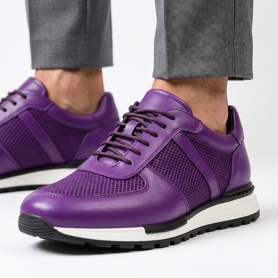 Hegseth | Sneakers with Lace Up Textured Panels