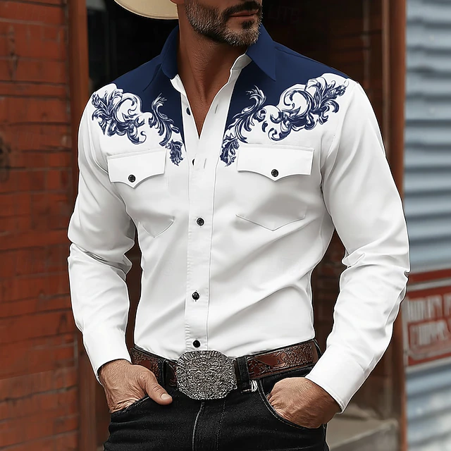 Leif | Western Embroidered Long Sleeve Shirt