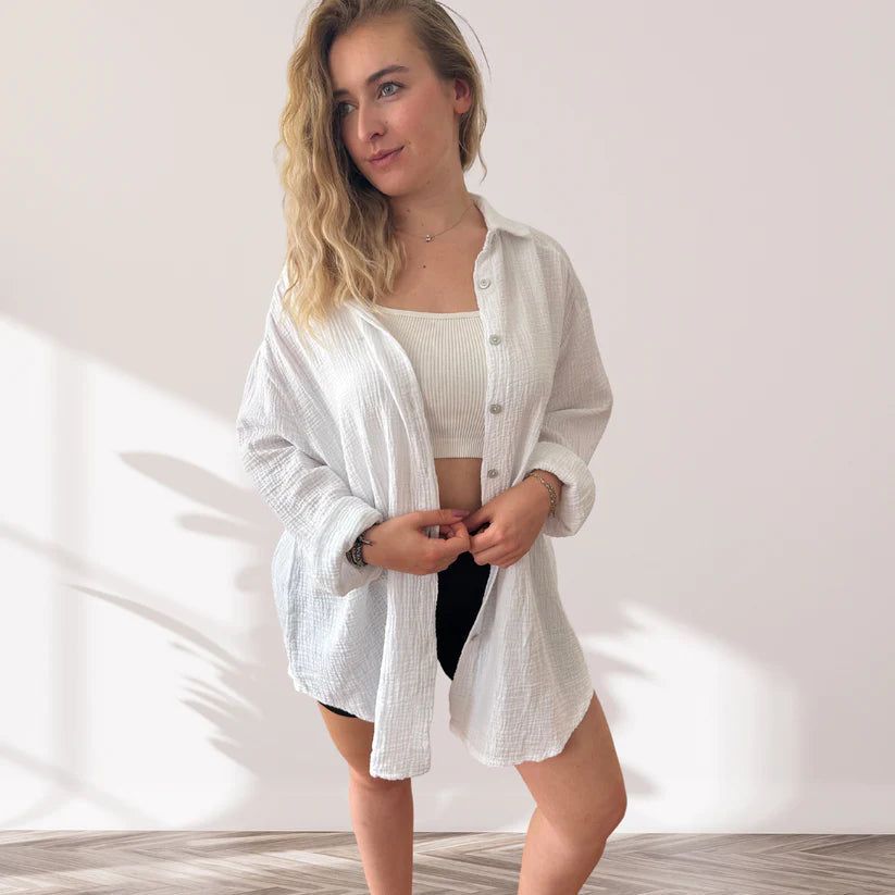 Eliza | Oversized Shirt Eye Print Long Sleeve